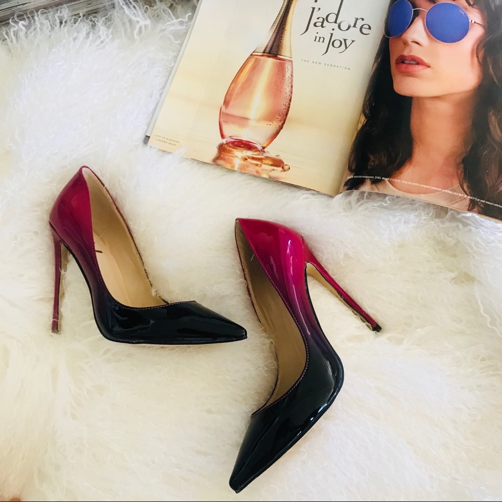 Gradient Heels Patent Leather Pumps - Picture 3 of 7